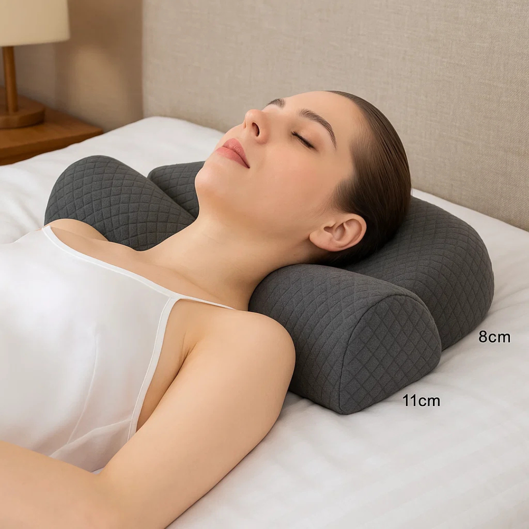 Almohada Ortopédica Cervical Viscoelástica con diseño contorneado para un sueño reparador y sin dolores