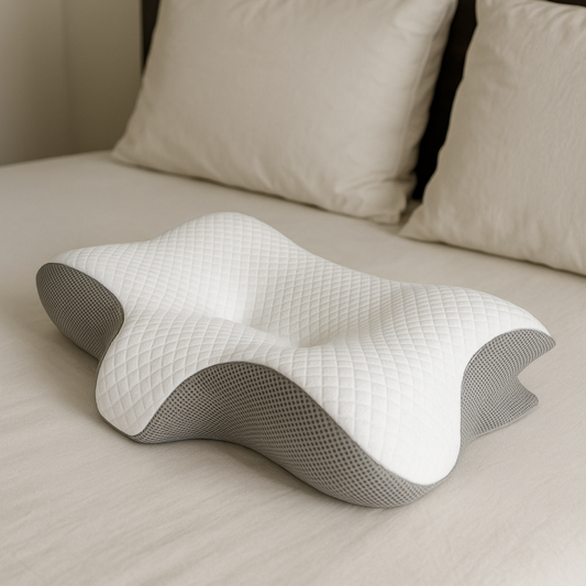 Almohada Cervical Ortopédica 2 en 1 – Espuma Viscoelástica con Diseño Ergonómico